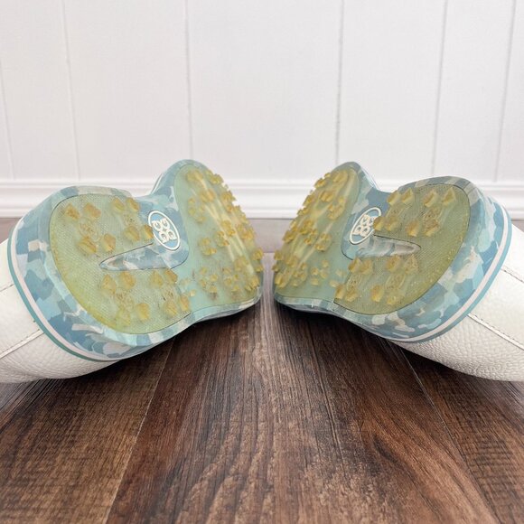 G/Fore Gallivanter Camo Sole Leather Golf Shoe G4MF23EF02 Size 13 White Blue - Picture 13 of 16